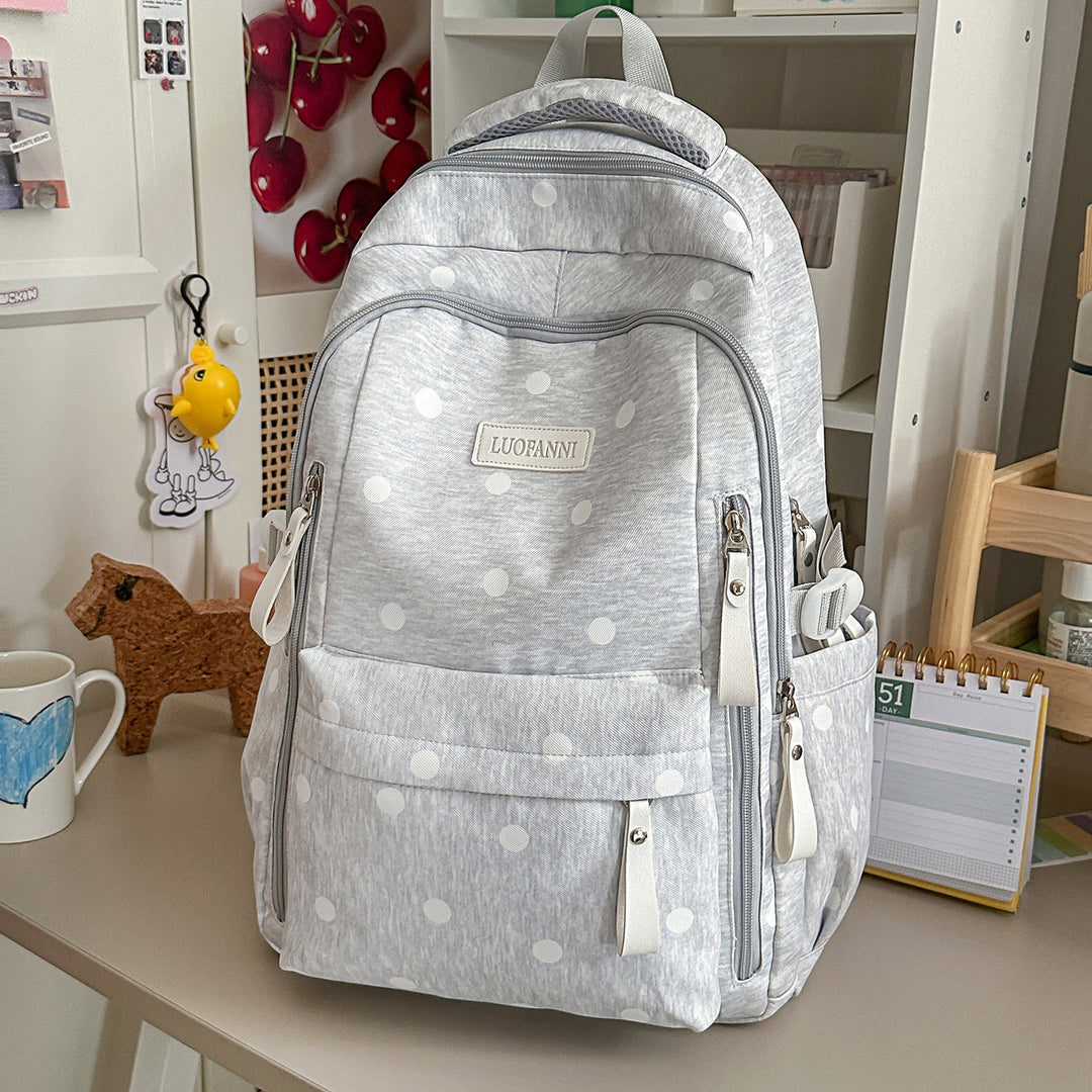 Stylish Polka Dot Patterned Backpack Stornfield
