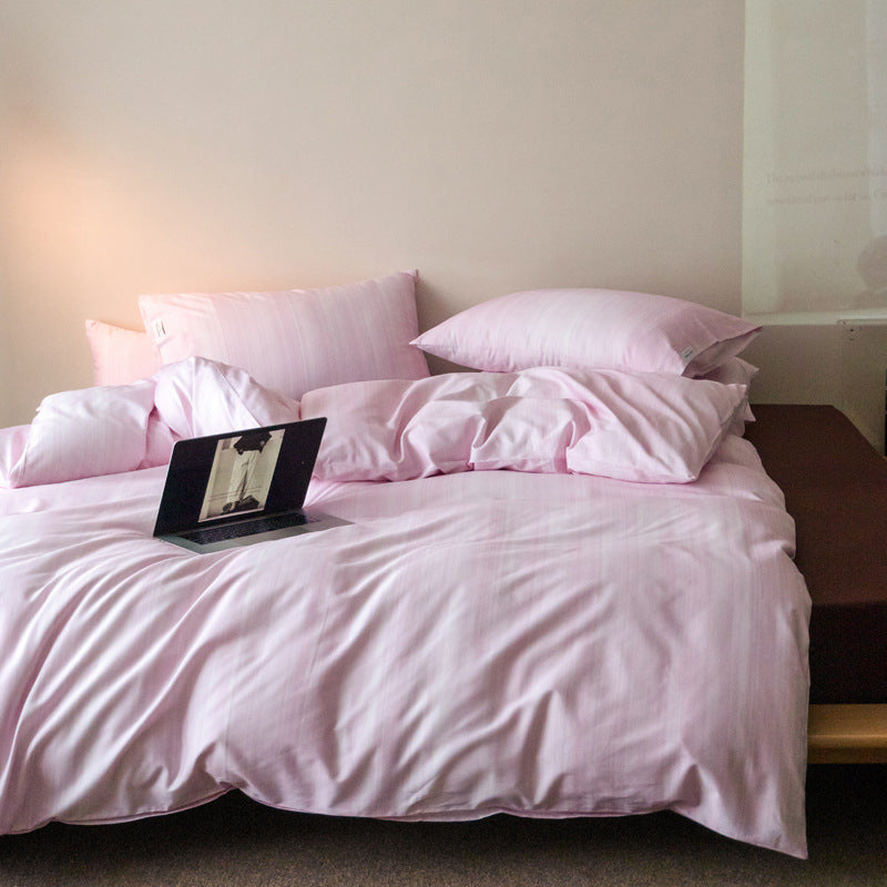 Breathable Percale Duvet Cover Set with Hidden Zipper and Corner Ties
