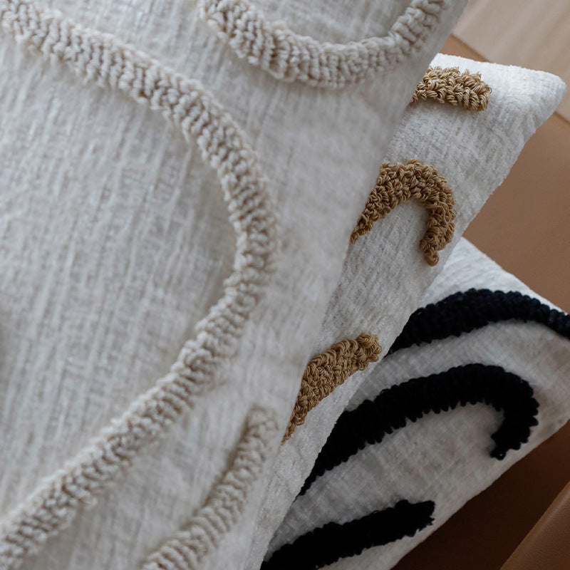 Decorative cushion with artistic surface pattern