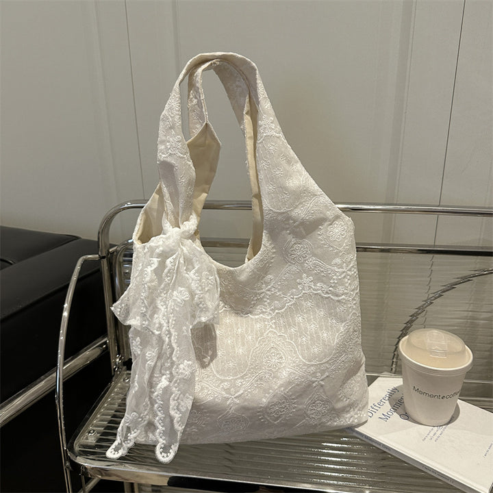 Elegant Lace-Trimmed Shoulder Bag Stornfield