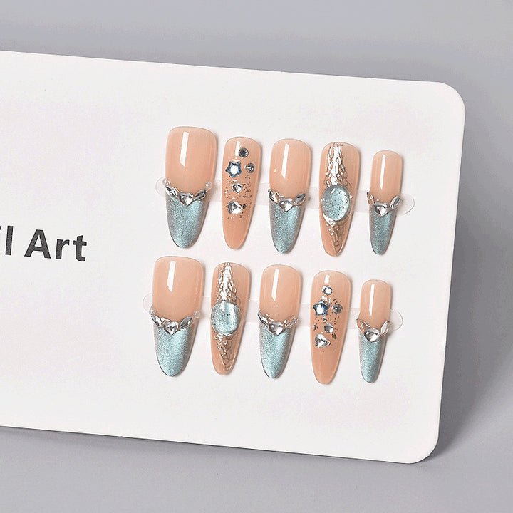 Glamorous Heart-Themed Press-On Nail Set Stornfield