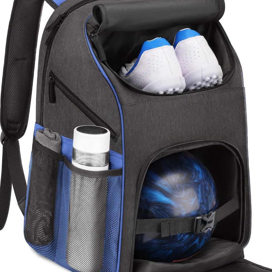 Unisex Sporty Backpack with special compartments for shoes and bowling ball Stornfield