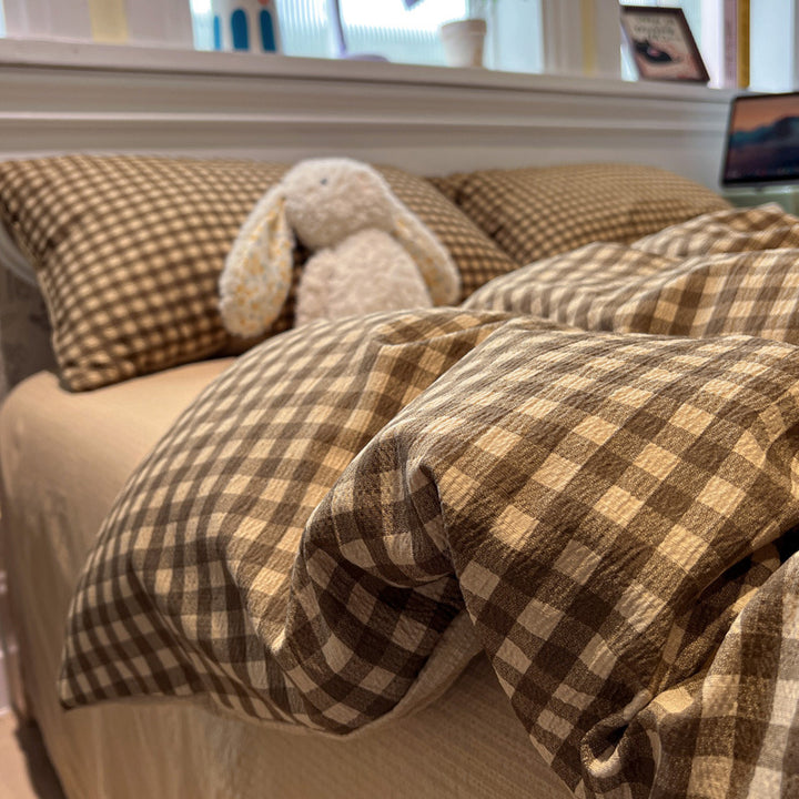 Cozy Checkered Duvet Cover Set