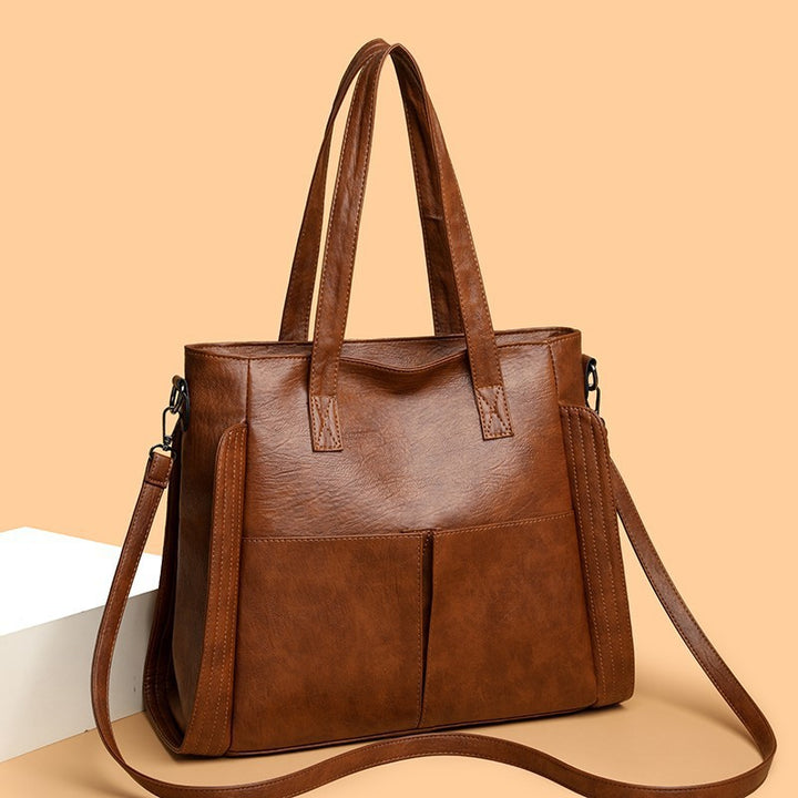 Sleek Leather Structured Tote