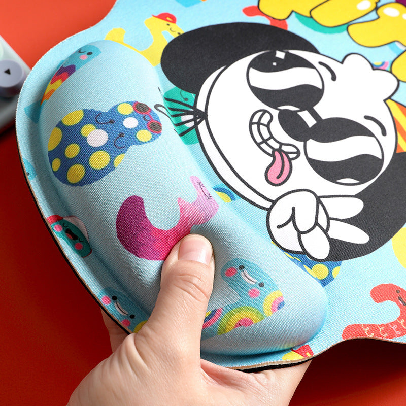 Cartoon-Themed Ergonomic Wrist Rest Pad