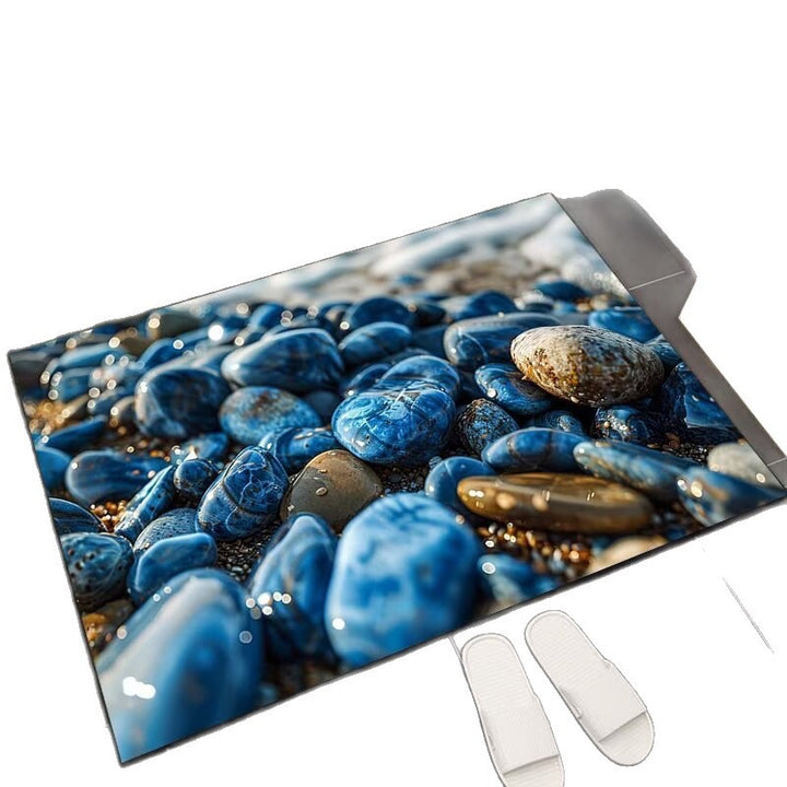 Reflective Floral Bath Mat