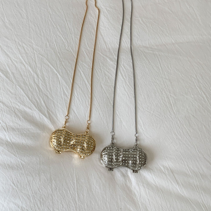 Glamorous Rhinestone Peanut-Shaped Crossbody Bag Stornfield