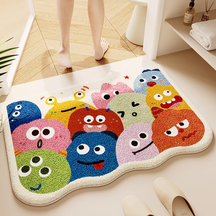 Decorative Plush Bath Mat for Bathroom