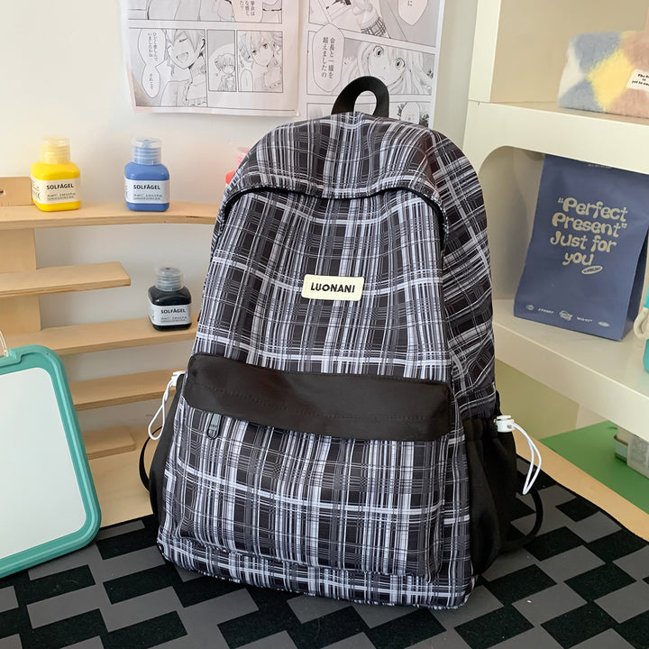Chic Checked Casual Backpack Stornfield