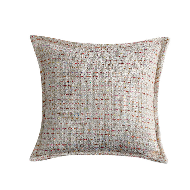 Rectangular decorative pillowcase made of teddy bouclé with ridged texture Stornfield