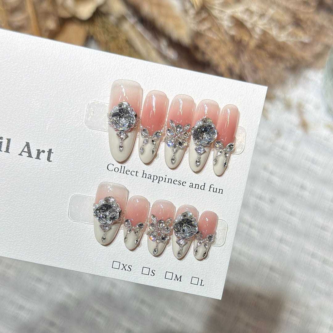 Glamorous Crystal-Embellished Stiletto Press-On Nails Stornfield