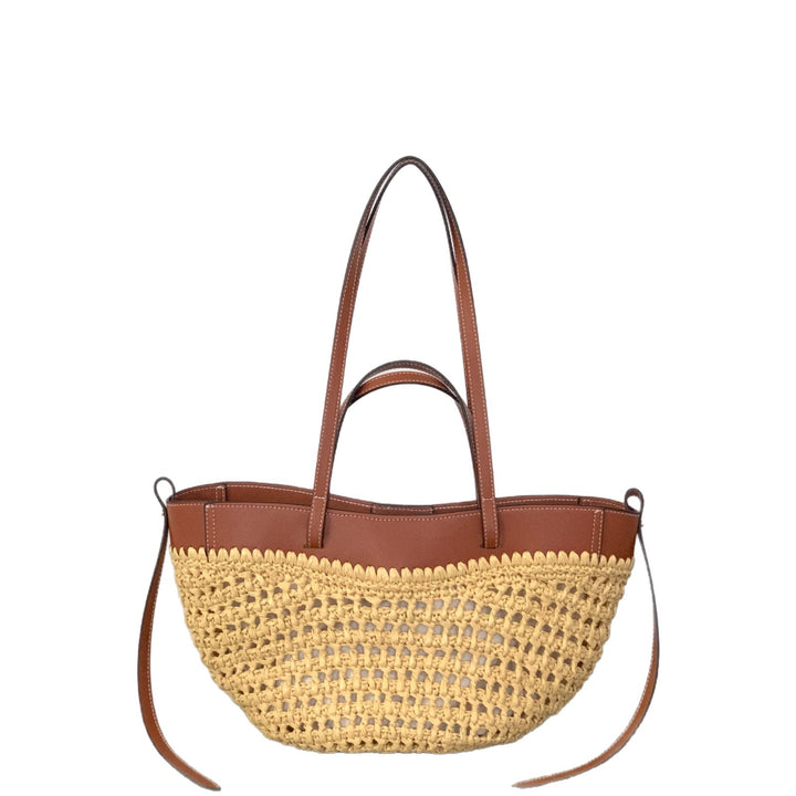 Braided handbag with elegant leather trim Stornfield