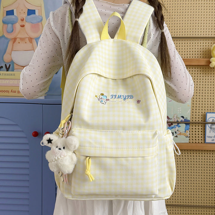 Cute Gingham Patterned Backpack Stornfield