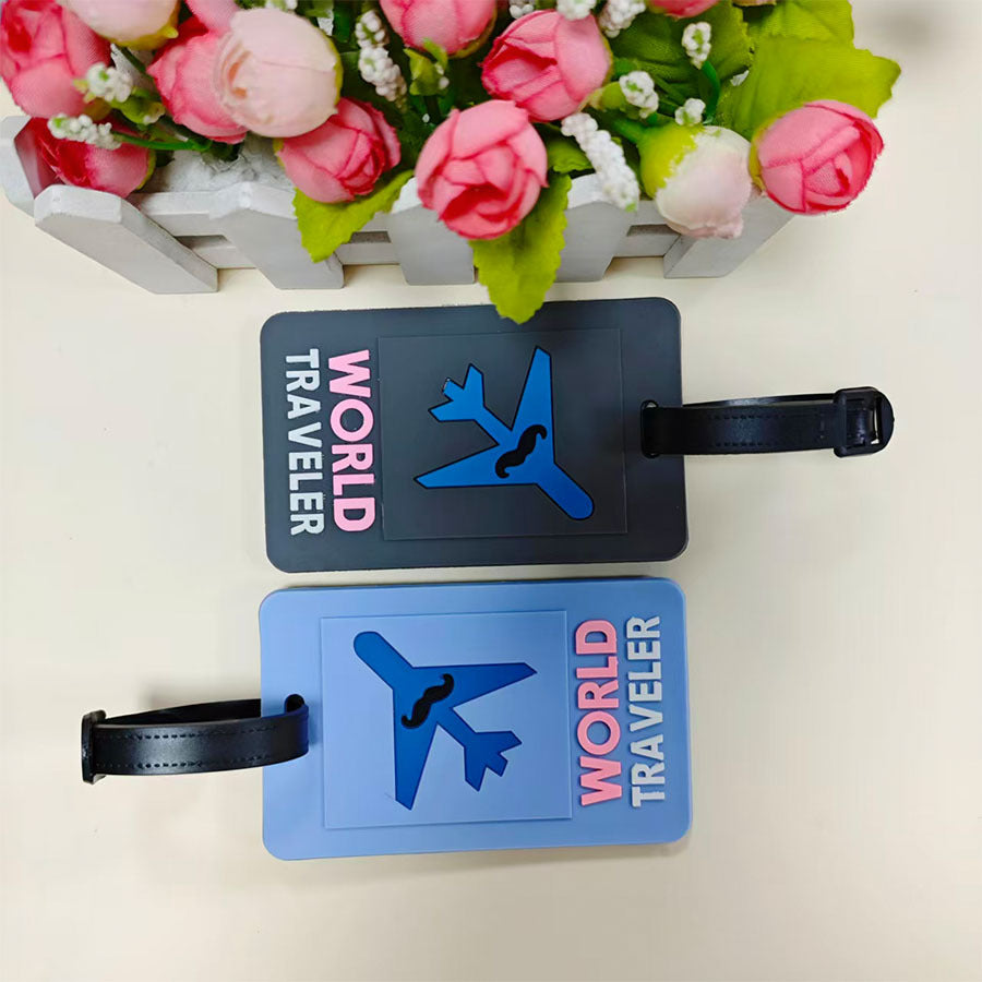 Unisex Travel-Themed Silicone Luggage Tag Stornfield