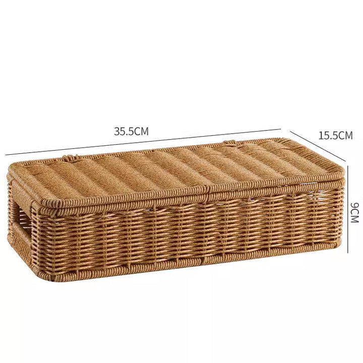 Unisex Rectangular Storage Basket with Removable Fabric Insert Stornfield