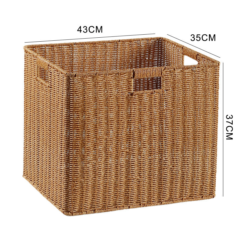 Handcrafted Rectangular Wicker Storage Bin Stornfield
