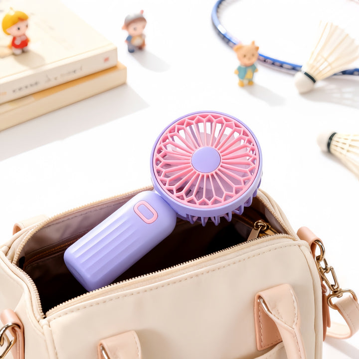 Women's portable USB handheld fan with flexible tilt mechanism Stornfield
