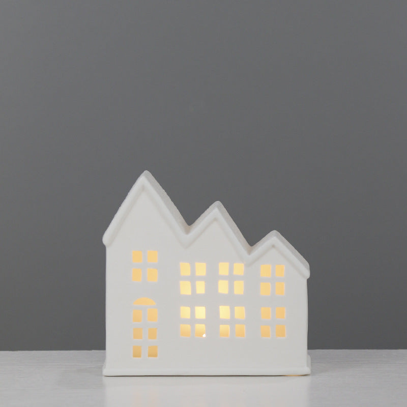 Decorative House-Shaped Ceramic Night Light Stornfeild