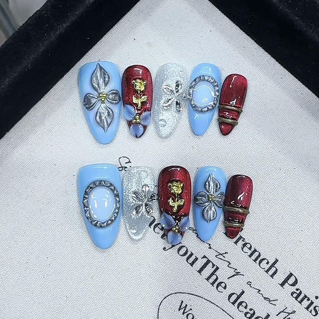 Artisanal Press-On Nail Set Stornfield