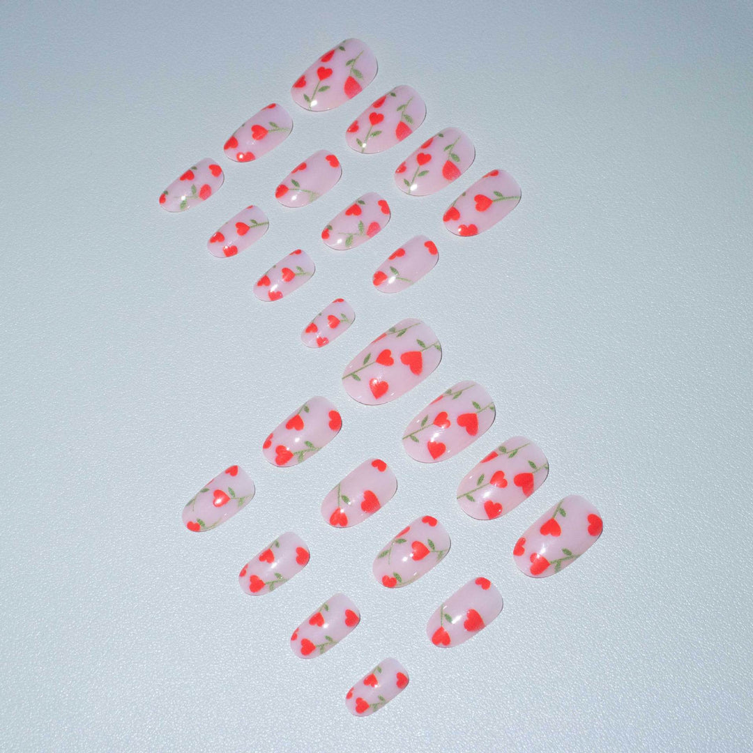 Floral Heart Accent Nail Art Kit