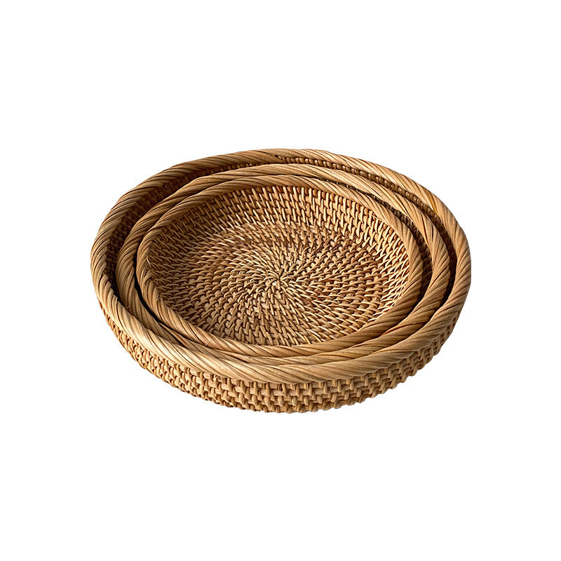 Ladies chic round basket made of natural willow material Stornfield