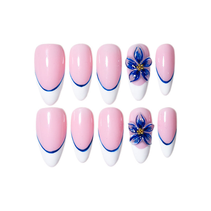 Elegant Almond-Shaped Press-On Nail Set Stornfield