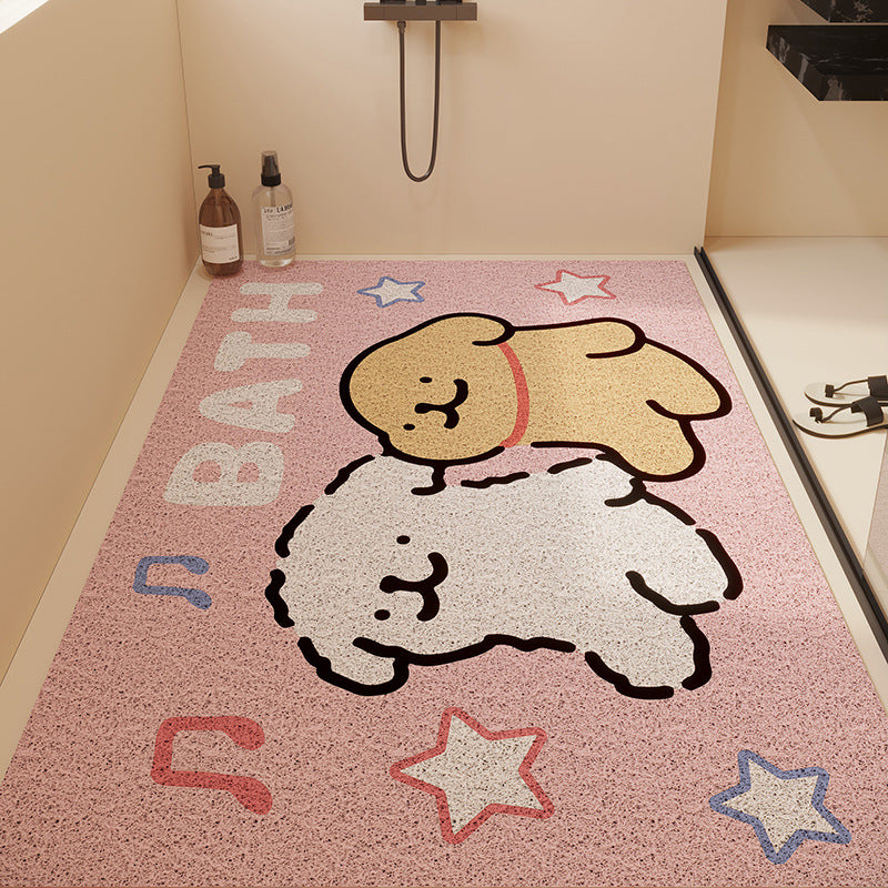 Playful Puzzle-Themed Bathroom Mat