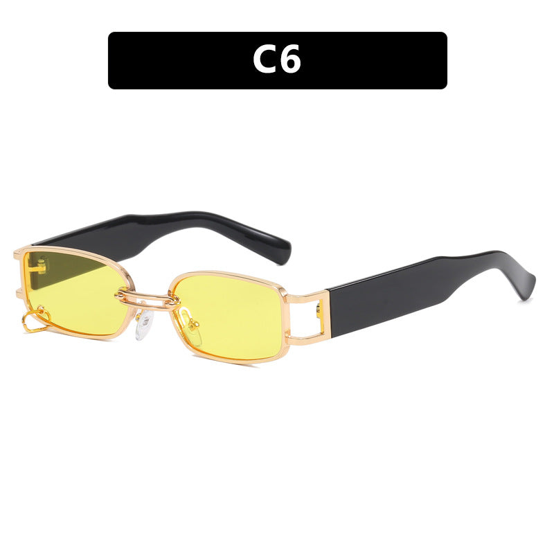 Women's fashionable sunglasses with innovative rectangular design and elegant metal accents Stornfield