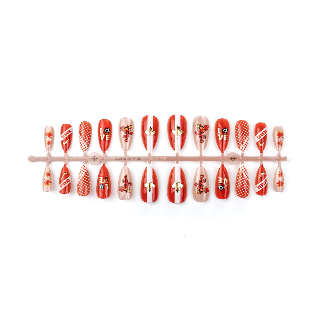 Sports-Themed Press-On Nail Art Set