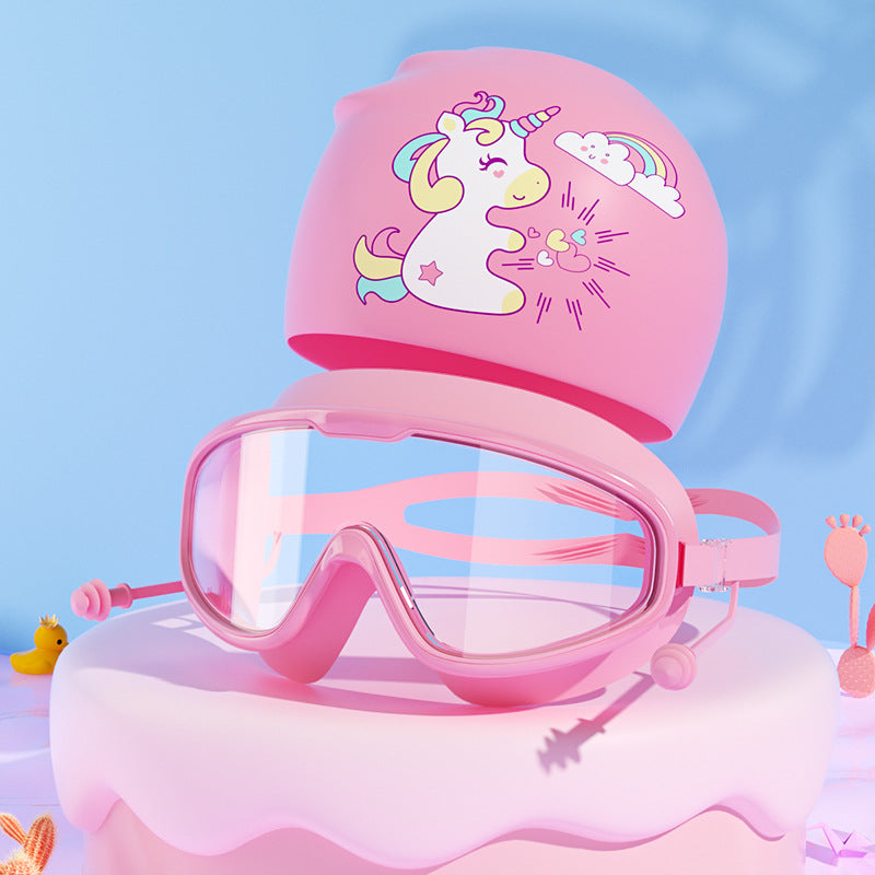 Kids Unicorn-Themed Swim Mask and Cap Set Stornfield