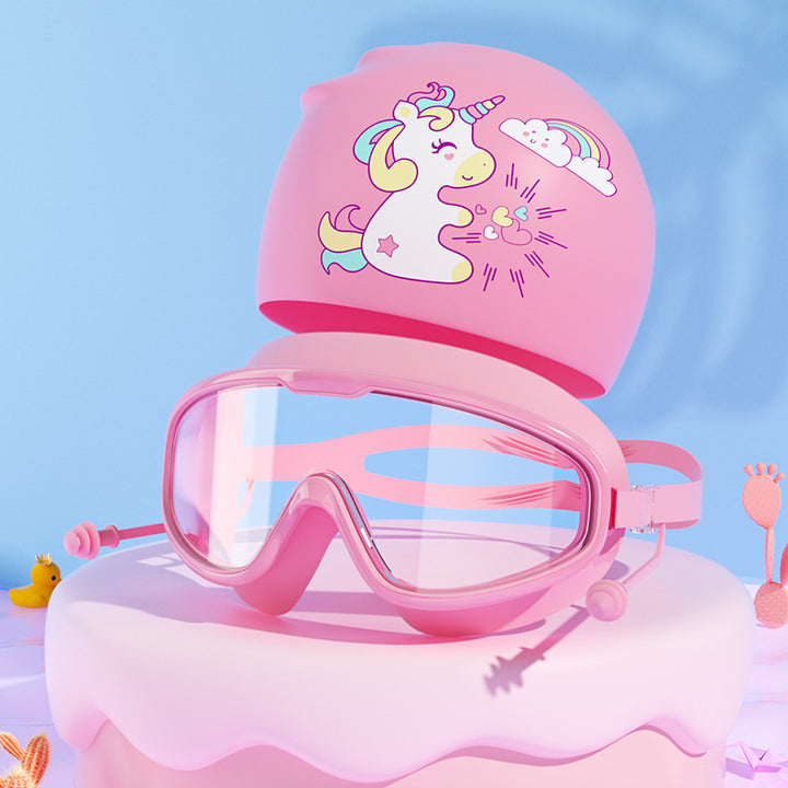 Kids Unicorn-Themed Swim Mask and Cap Set Stornfield