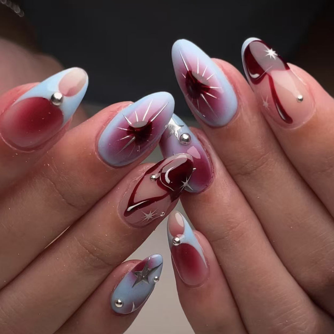 Elegant artificial nails with stylish accents Stornfield