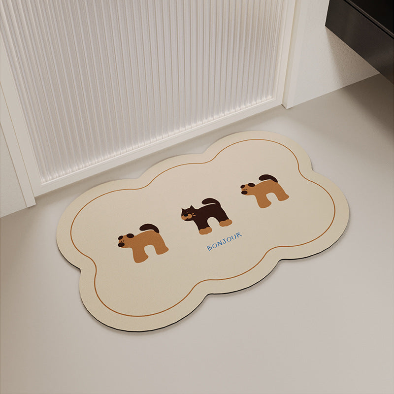 Pet-Themed Soft Bath Mat
