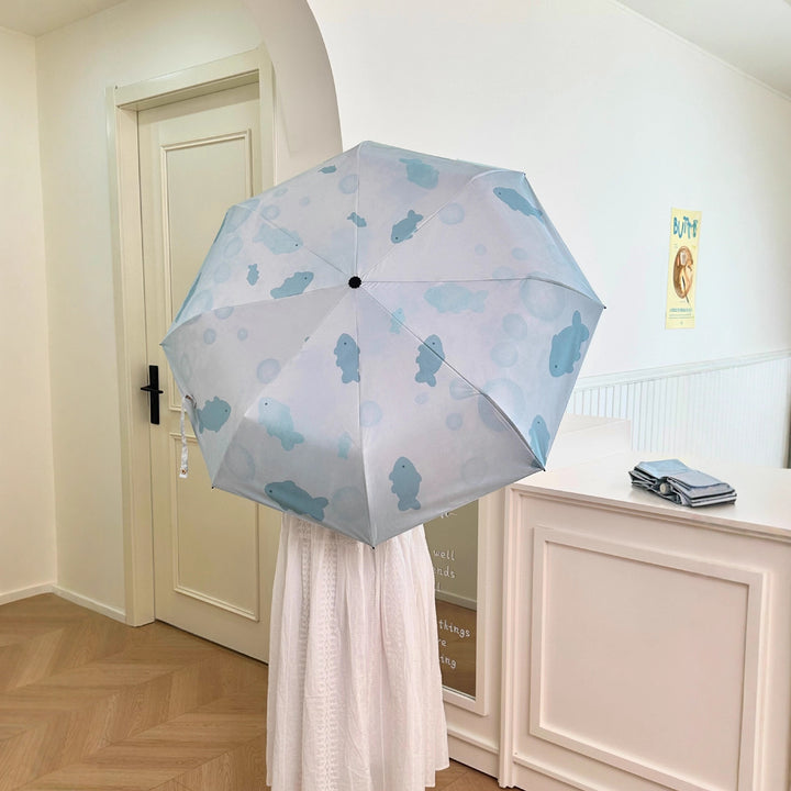 Women's foldable umbrella with unique fish pattern Stornfield