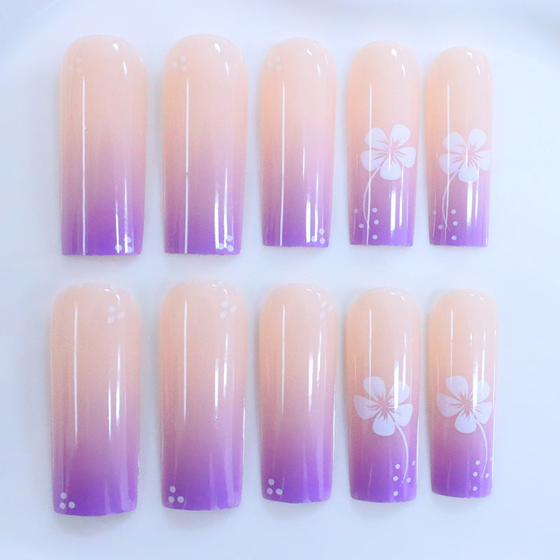 Decorative Floral Acrylic Nail Design Stornfield