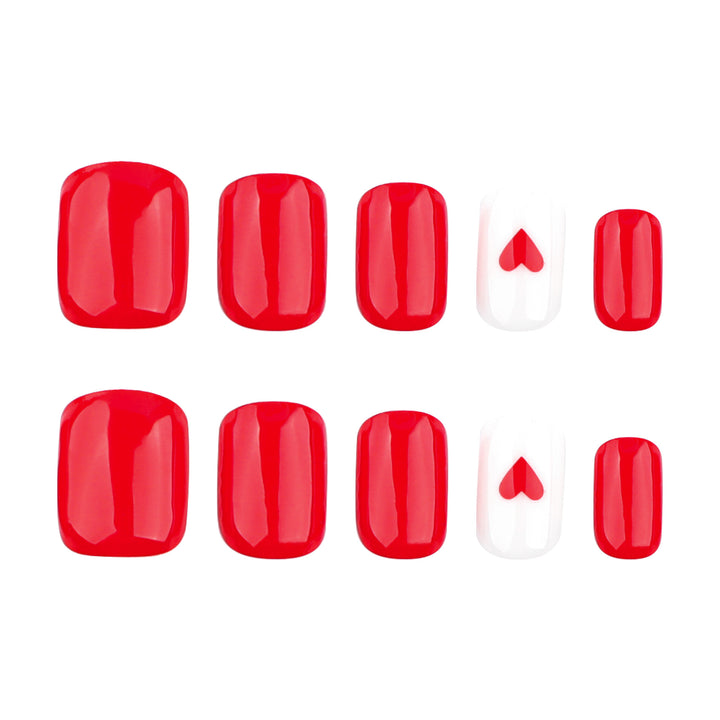 Heart-Embellished Premium Press-On Nail Set Stornfield
