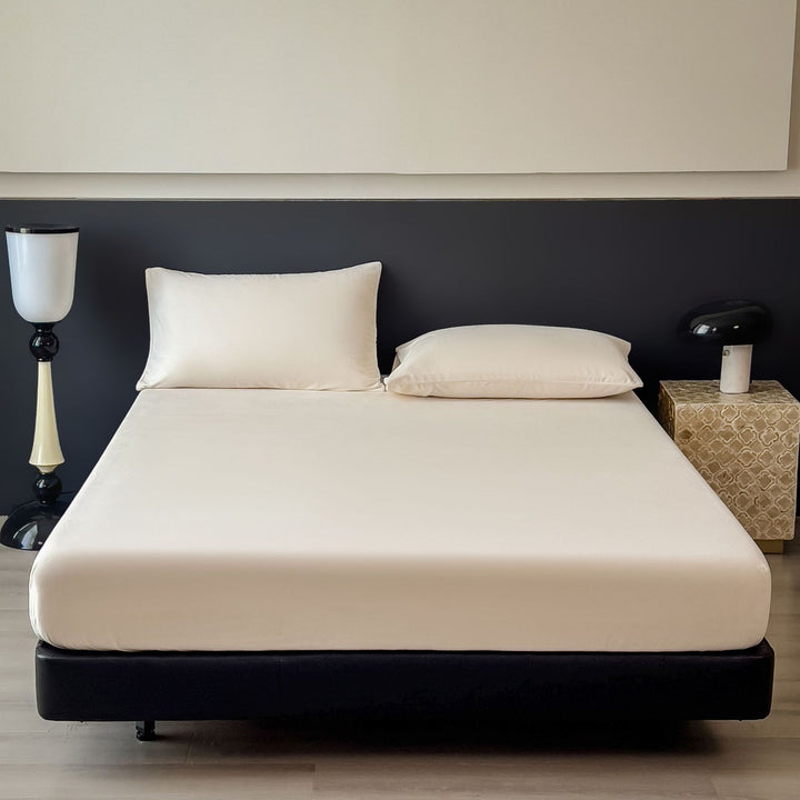 Silky Bamboo Viscose Deep-Pocket Fitted Sheet and Pillowcase Set