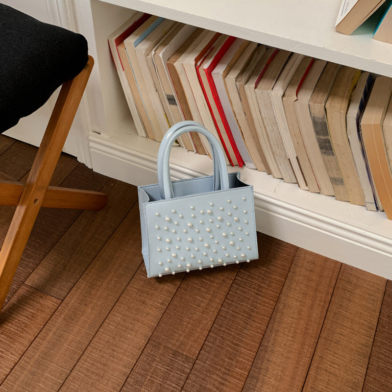 Pearl-Embellished Mini Handbag