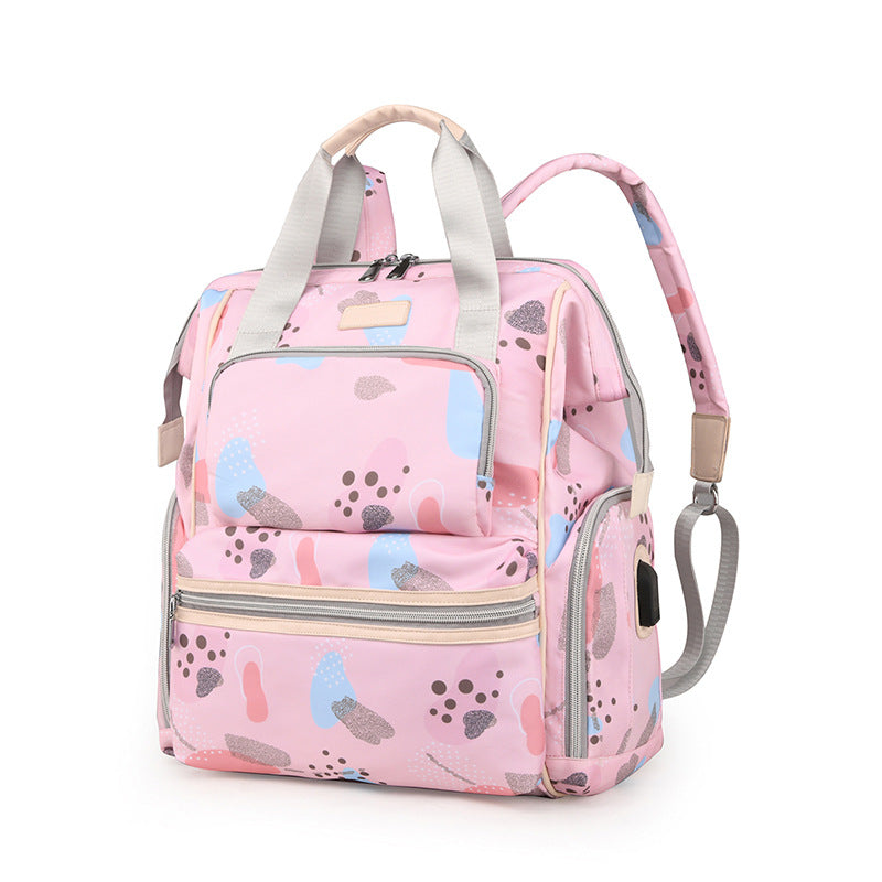 Multi-Functional Patterned Diaper Backpack Stornfield