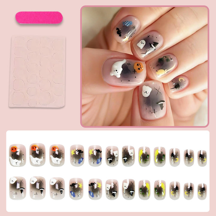Art nail set with unique spooky designs Stornfield