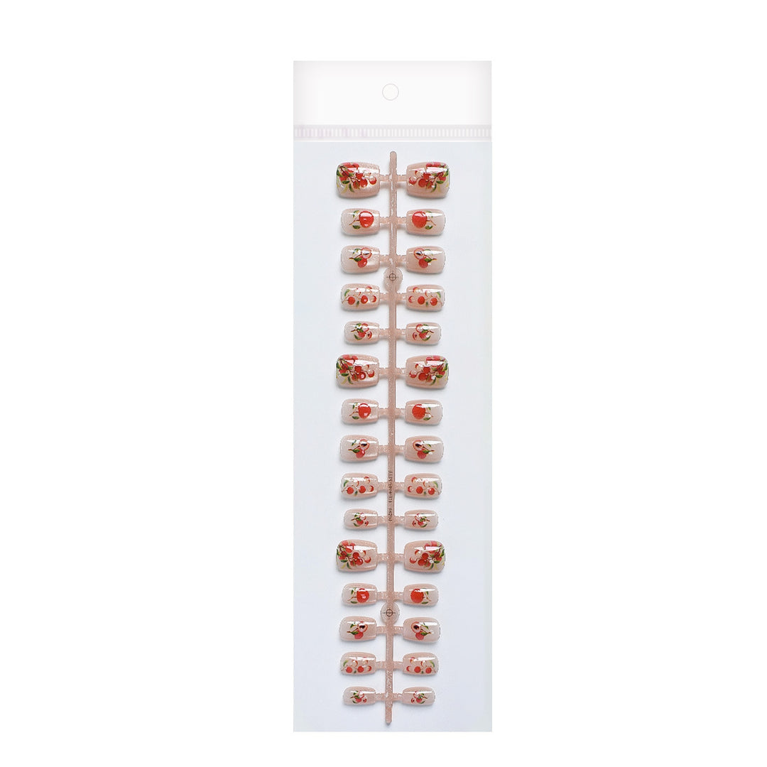 Strawberry Decorated Press-On Nails Stornfield