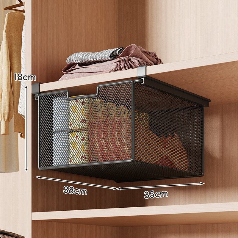 Under-Shelf Pull-Out Mesh Storage Basket