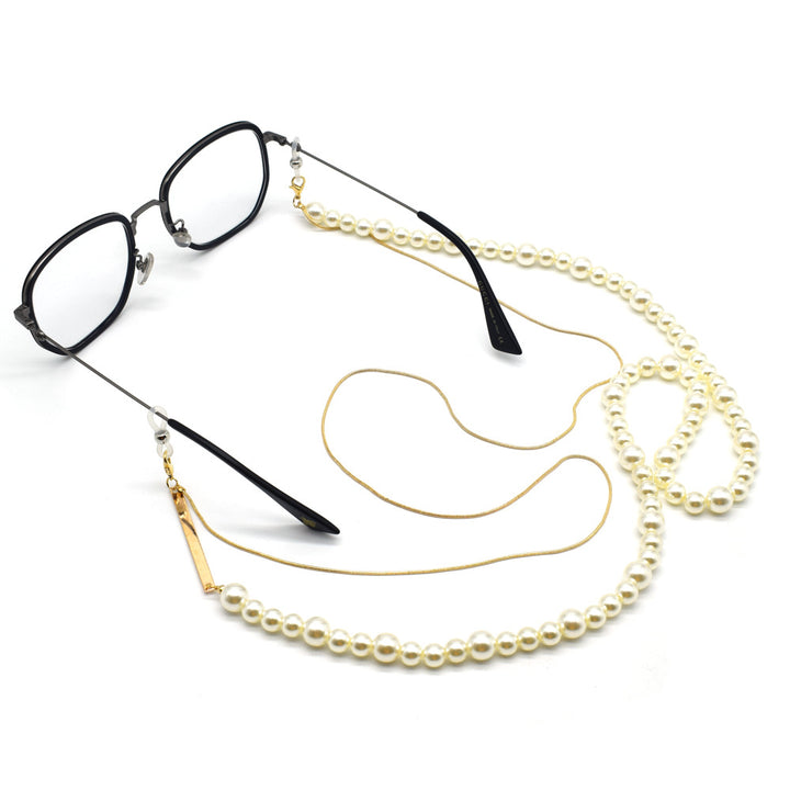 Decorative Pearl-Accented Eyewear Chain Stornfield