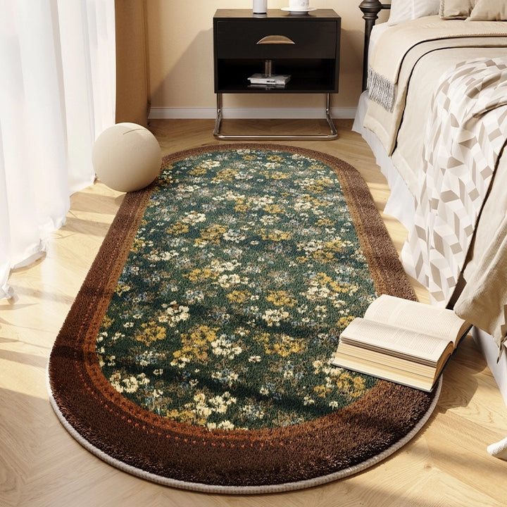Vintage Checkerboard Pattern Area Runner Rug