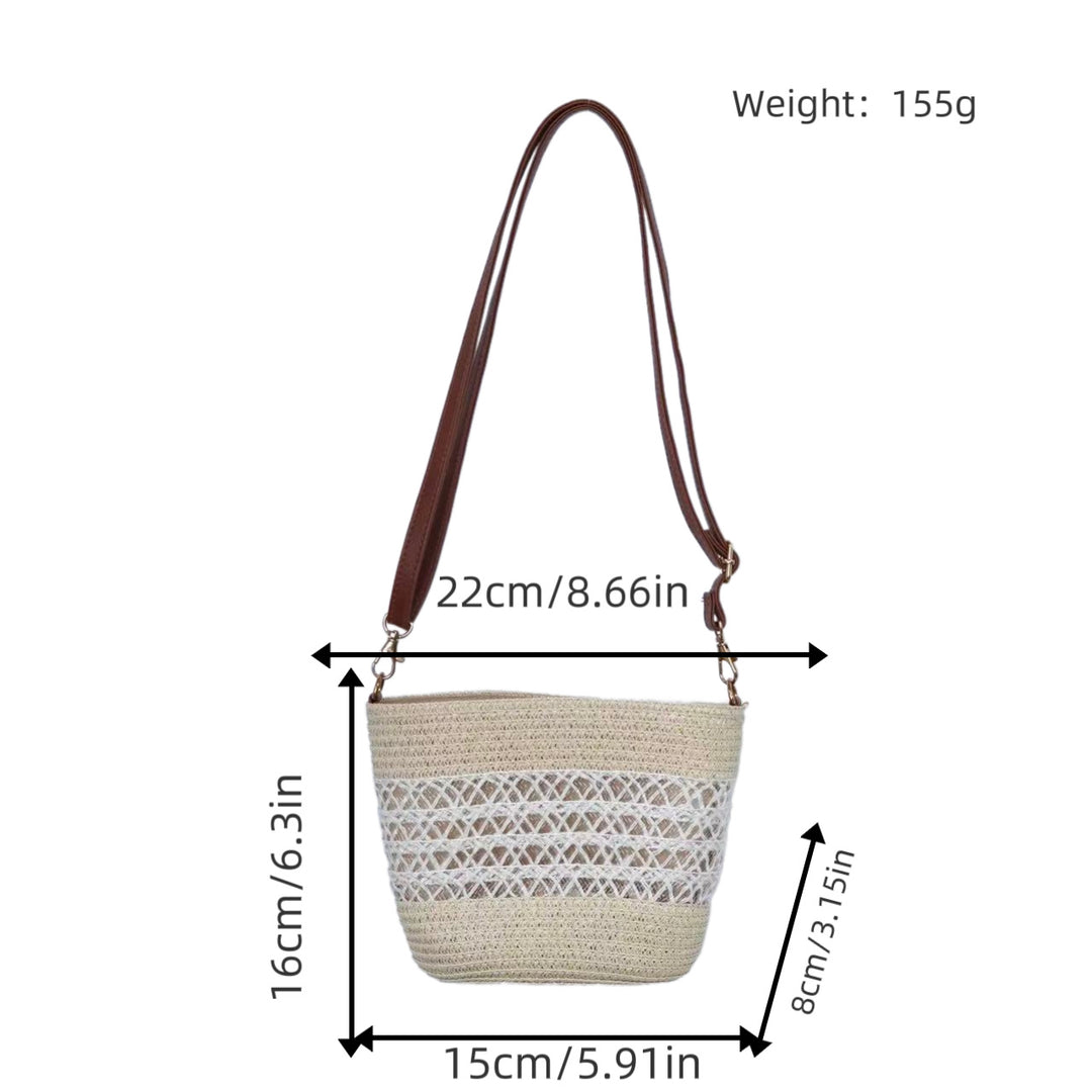 Shoulder bag with refined crochet and leather accents Stornfield