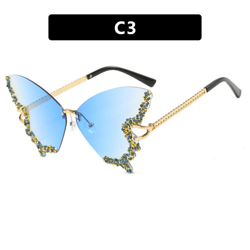 Women's large cat-eye sunglasses with sparkling rhinestone embellishment and elegant frame Stornfield