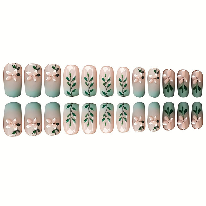 Floral Design Press-On Nail Set Stornfield
