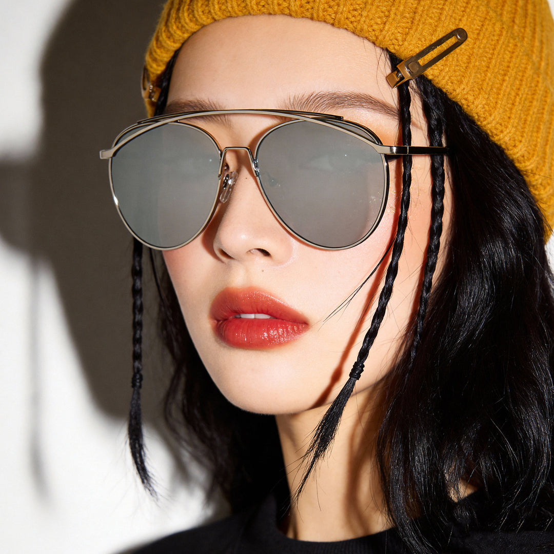 Women's Aviator Sunglasses with Elegant Metal Frame Stornfield