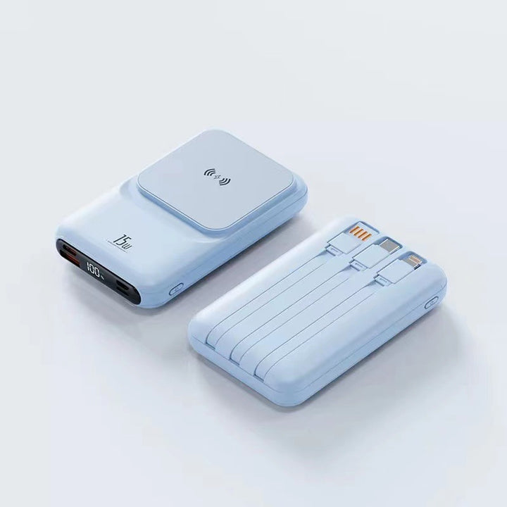 Portable Wireless Charger with Integrated Multi-Charging Station Stornfield