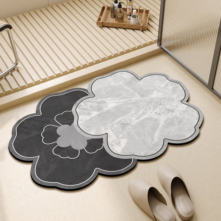 Floral Shape Bathroom Mat